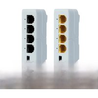 Hisource 4 Ports 100Mbps Ethernet POE Extender Support DIN Rail Mount Network Standard IEEE 802.3af/at for IPC/POE Switch