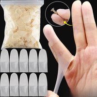 AliExpress NONE Transparent Finger Sleeve Ultra-thin Frosted Non-slip Dust-free Gloves Nail Protection Finger Sleeve Outdoor Work Latex Gloves