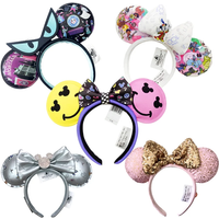 New Disney Minnie Mouse Ear Headband Holiday Party Princess Bow Hairband COSTUME Headband Cosplay Plush Adult/Kids Headband Gift