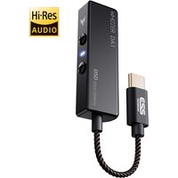 Whizzer DA1 Portable DAC USB C Amplifier, Mini USB C Dongle with Mic Volume Control for Headphones Smart Phones Earphones