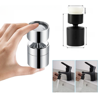 New Brass 2 Mode Washbasin Faucet Nozzle 360° Rotary Splashback Faucet Aerator Kitchen Sink Pressurized Faucet Aerator Bubbler