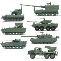 1/72 Russian Army BM-21 Vehicle T-14 Armata T90MS Tank Assembly Military Model Puzzle T62A TOS-1 Armoured Vehicle Building Toys