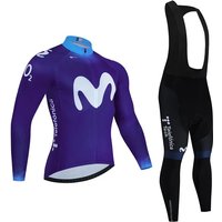 AliExpress MOVISTAR Movistar Autumn Cycling Jersey Set Ropa Ciclismo Spring Man Long Sleeve Bicycle Clothing MTB Jersey Bicicleta Maillot Culotte