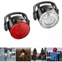 AliExpress NONE Bike Light Set USB Rechargeable LED Bike Headlight Taillights Night Riding Safety Warning Tail Light Bicycle Front Rear Lamps