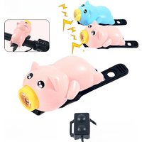 AliExpress cycle zone Bike Front Light with Horn Children Cartoon Piggy Bicycle Handlebar Lights Rechargeable Night Riding Kids Flying Pig Bell Lamp