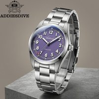 ADDIESDIVE Women Quartz Wristwatch New Luxury Sapphire Glass 36mm Ladies Steel Watch Business Super Luminous 100m Waterproof