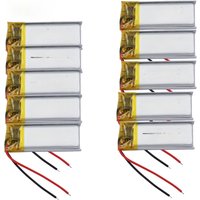 10Pcs 3.7V 130mAh 0.48Wh Rechargeable Replacement Li Lipo Battery 401230 For GPS Sat Nav Bluetooth Speaker LED Driving Recorder