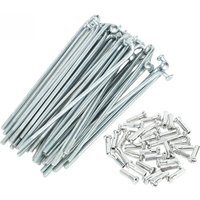 AliExpress X Autohaux X autohaux 36pcs Bicycle Spokes Bike Wheel Spokes 14G 67mm 72mm 76mm 80mm 83mm 87mm 100mm 104mm Length Carbon Steel Galvanized