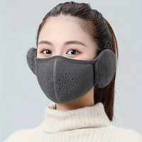 AliExpress 1pc-Autumn And Winter Warm Thickened Face Mask With Ear Protection, Unisex, Three-dimensional Washable Reusable Cycling