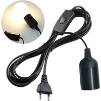 E27 Lamp Base Holder With Switch Wire EU Plug 1.8m Power Cord Cables For Pendant Led Bulbs Fixture Hanglamp Suspension Socket