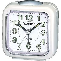 Despertador Casio TQ-142-7EF despertador con Alarma para el Hogar y la Decoración en color blanco y ajugas auto luminiscente.