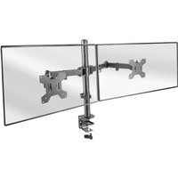 Mars Gaming MARM2, Soporte de Monitor Dual de Brazo para Pantallas Hasta 27”, Articulado y Regulable en Altura, Estructura Robusta, Compatib