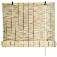 Acomoda Textil – Estor Enrollable de Bambú para Puertas y Ventanas. Persiana Ajustable Opaca de Ocultación Decorativa, Cortina Regulable de