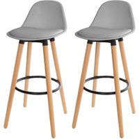 Acomoda Textil – Juego de 2 Taburetes de Bar para Cocina, Salón, comedor y Restaurante. Silla Alta, Cómoda y Acolchada con Respaldo y Reposa
