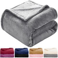Manta Microfibra para Sofá y Cama, Manta Polar Lisa de Tacto Suave Super Caliente para Adulto y Niño de Tacto Suave Franela, Sin Arrugas var