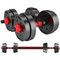 Juego De Mancuernas Ajustables Multifuncionales 3 En 1, Ajustables Con Asa Opcional, Barra Recta, Para Flexiones, 10 Kg, 15kg, 20 Kg, 30 Kg,