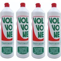 Volvone Light Amoniaco Perfumado 750 ml, Pack 4x750ml, Limpiador para Superficies Varias, Especial Tejidos, Alfombras, Moquetas, Tapicerias,