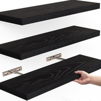 Baldas Pared, Estantería de Pared de 3 Niveles, Estante Pared de Madera, para Dormitorio, salon ,Sala de Estar, baño ,Estudio, la Sala de Es
