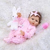 47CM Original NPK corps complet solicone bebe poupée reborn todderl fille bouclés cheveux racés à la main haute qualité poupée bain jouet cadeau
