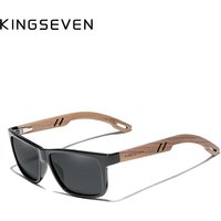 KINGSEVEN Marke Design TR90 + Walnuss Holz Handgemachte Sonnenbrille Männer Polarisierte Brillen Zubehör Sonnenbrille Verstärktes Scharnier
