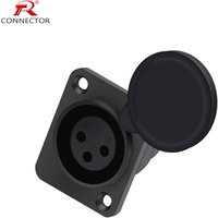 1pc XLR connector, 3pins, XLR female socket, panel mount type, with protecting cover, for Audio/Video