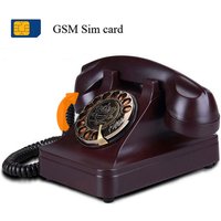 Retro cordless sim card revolve telephone Swivel Plate Rotary Dial Antique Landline Phone For Office Home Hotel house table