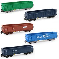 Evemodel HO Scale High-side Gondola Car 1:87 Railway Wagons Rolling Stock Freight Car C8742M