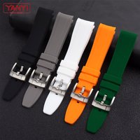 High-quality Rubber Watchband 18mm 20mm 21mm 22mm Bracelet for S-Eiko Omega Moonswatch Rolex Watch Band Curved End Watch Strap
