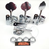 Open Frame Electric Bass Machine Heads Tuners Wilkinson Tuning Peg Chrome Silver for bass WJBL-200 from korea
