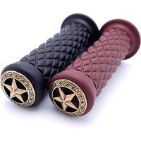 Brass Vintage Rubber Grips Handle For Harley Davidson 883 CG125 CB400 Motorcycles Universal 2.1cm/2.4cm Inner Diameter