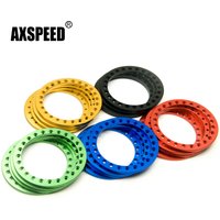 AXSPEED 4Pcs Aluminum Alloy 1.9/2.2inch Replacement Beadlock Wheel Rims Rings for Axial SCX10 Wraith TRX-4 1/10 RC Crawler Car
