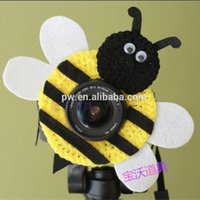 Kamera begleiter Handgemachte Häkeln Gestrickte Cartoons Tier Objektiv Buddy Fotografie Zubehör Neugeborenen fotografie requisiten