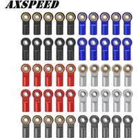 AXSPEED 10Pcs Metal M4 Rod End Ball Joint Link Tie Universal Ball Head Right-Hand Screw for RC Model Car Boats