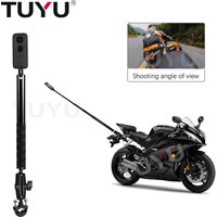 TUYU Motorcycle Bike Invisible Selfie Stick Monopod Handlebar Mount Bracket for GoPro Insta360 X4 X3 One X2 Camera Accessories