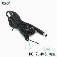 1.2M 7.4 x 5.0 mm Power DC Jack Charger Adapter Plug Cord Connector Cable Power Supply Cable with LED Light for Dell HP Laptop