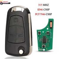 Jingyuqin-Clé télécommande intelligente pliable à 3 boutons, ASK 315 Z successive ID46 PCF7946, puce avec lame HU100, pour voiture SachOpel Vectra C Signum