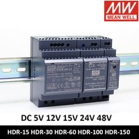 MEAN WELL DIN Rail Power Supply 5V 12V 15V 24V 48V HDR-15 HDR-30 HDR-60 HDR-100 HDR-150 Meanwell Slim LED Driver HDR-150-24 image 3