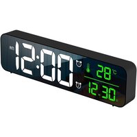 LED réveil numérique température Date affichage Snooze USB bureau miroir horloges LED pour la décoration du salon
