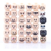 Military WW2 Army Soldiers Parts Figures Building Blocks Mini Face Heads Accessories Body Building Blocks Toys for Children