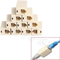 2025 New 10pcs RJ45 CAT5 Coupler Plug Network LAN Cable Extender Connector Adapter New