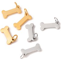 10Pcs/Lot Dog Bone Charms Stainless Steel Tiny charm DIY Handmade Jewelry Making Earring Necklace Bracelet