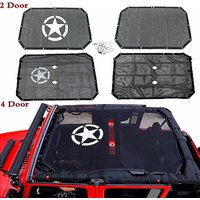 Sonnenschutz – schwarzes Netz für 2007–2018, Jeep Wrangler JK JKU, 2–4 Türen, Sonnenschutz oben, Netzabdeckung, schwarzes Dachnetz