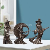 Nordic Witch Statue Sculpture Goddess Figurines Witch Figurines Collectibles Sorceress Artwork Home Office Ornament Decor Crafts
