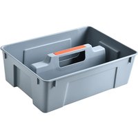 2 Dividers Tool Storage Box Portable Plastic Hardware Toolbox with Handle Home A0KF