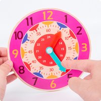 Children Montessori Wooden Clock Toys Hour Minute Second Cognition Colorful Clocks Teaching Aids for Kids Preschool Children