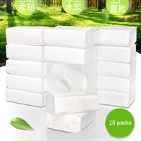 20 packs pack Three Layer Disposable Wood Pulp Soft Napkin Paper Towel Toilet Tissues is delicate and smooth hotal paper