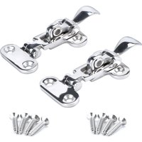2 Stück Bootslukenscharnier Anti-Rassel-Verschluss 316 Edelstahlklemme 4-3/8' für Ruder-/Segel-Skiff-Boote Yachtzubehör