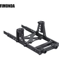 Metal 6x6 Chassis Rails Extended Kit with Shock Towers and Bumper Mount for 1/10 RC Crawler Axial SCX10 90046 90047 Upgrade Part