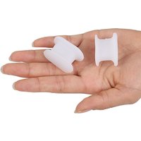 2Pcs=1Pair Silicone Toe Separator Bunion Corrector Spacer Thumb Straightener Good Hallux Valgus Deformity Effect Pedicure