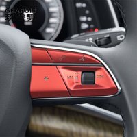Auto styling lenkrad schalter taste Trim Rahmen Abdeckung aufkleber und abziehbilder Für Audi A5 Q3 Q5 Q7 2021 Auto innen Zubehör